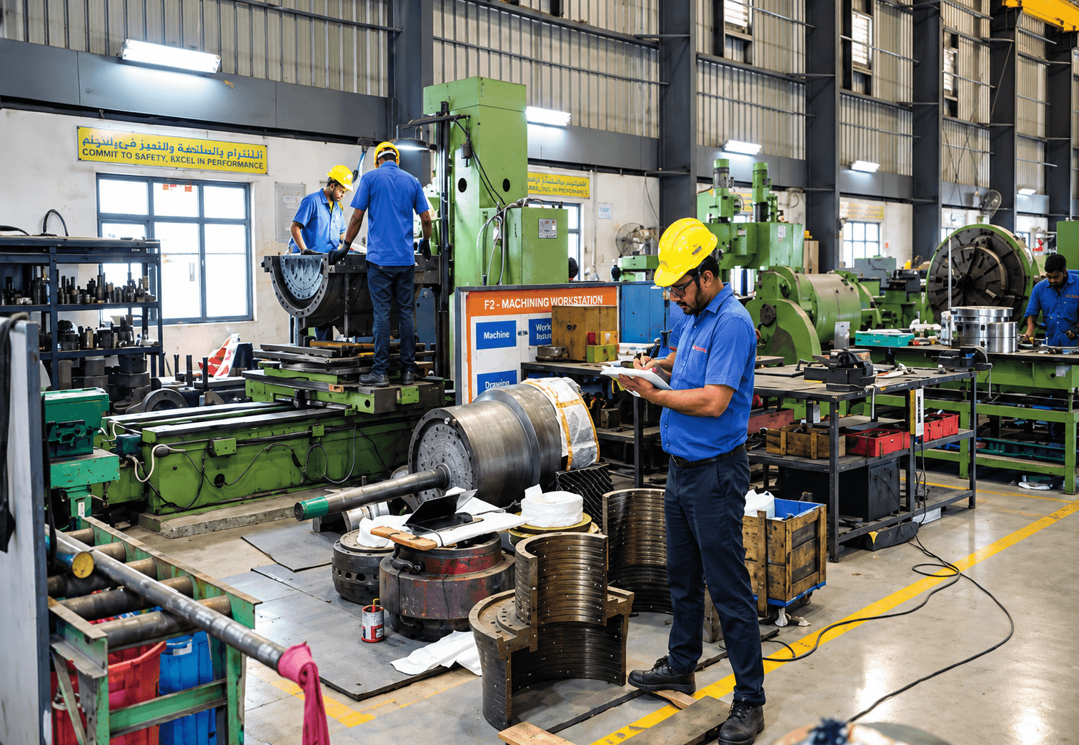 Workshop servicing of critical rotating equipment