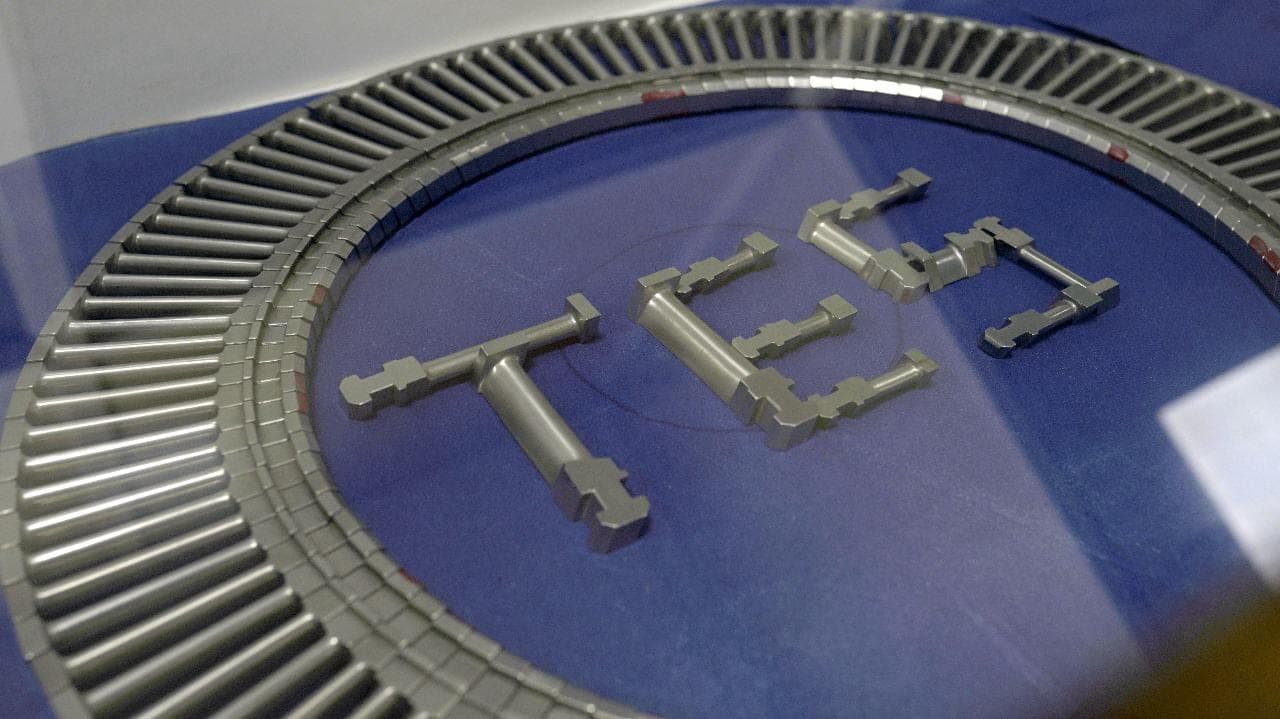 Component manufactured at the TurboDyne works