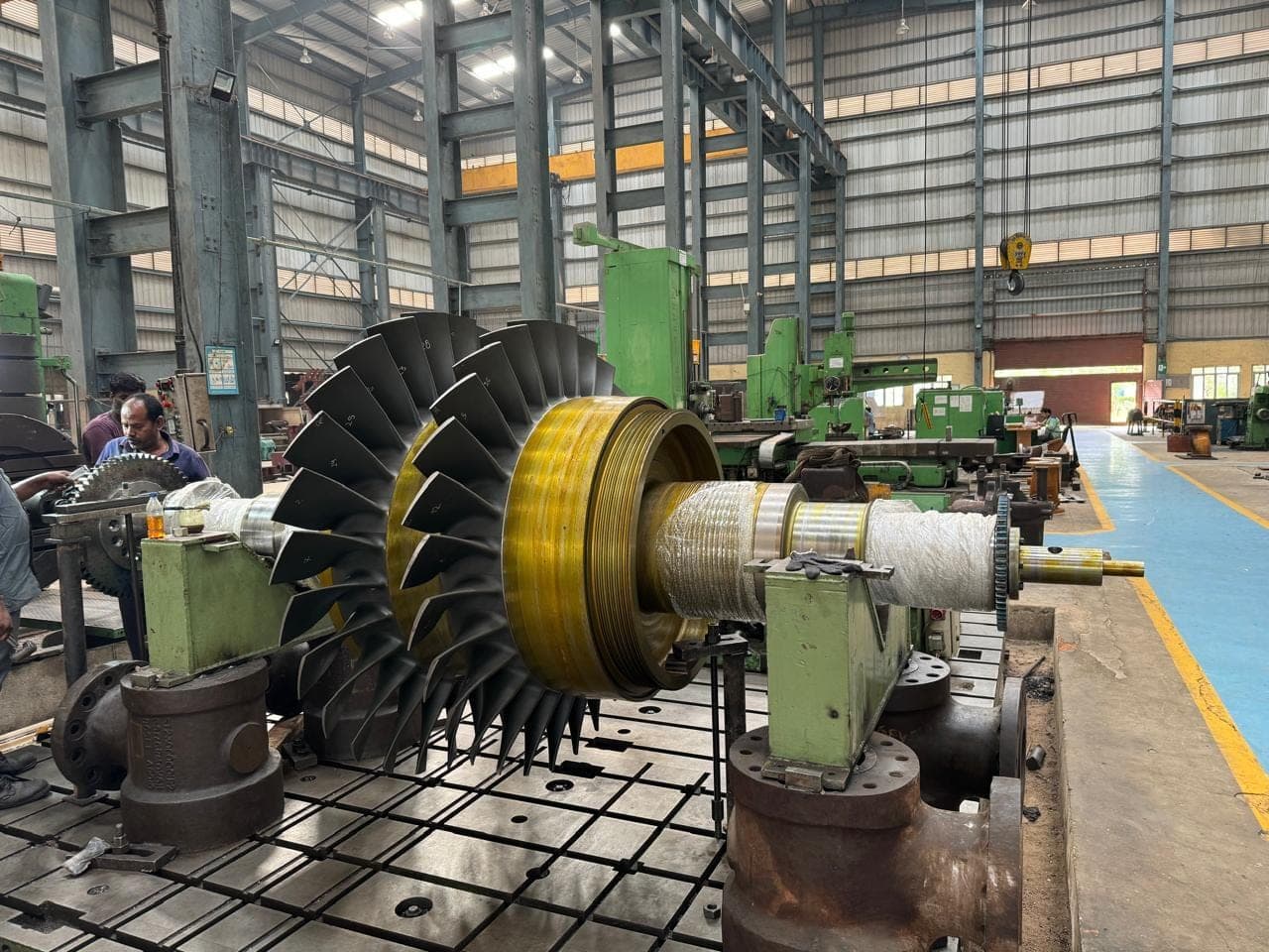 TurboDyne crew working on a machine at site