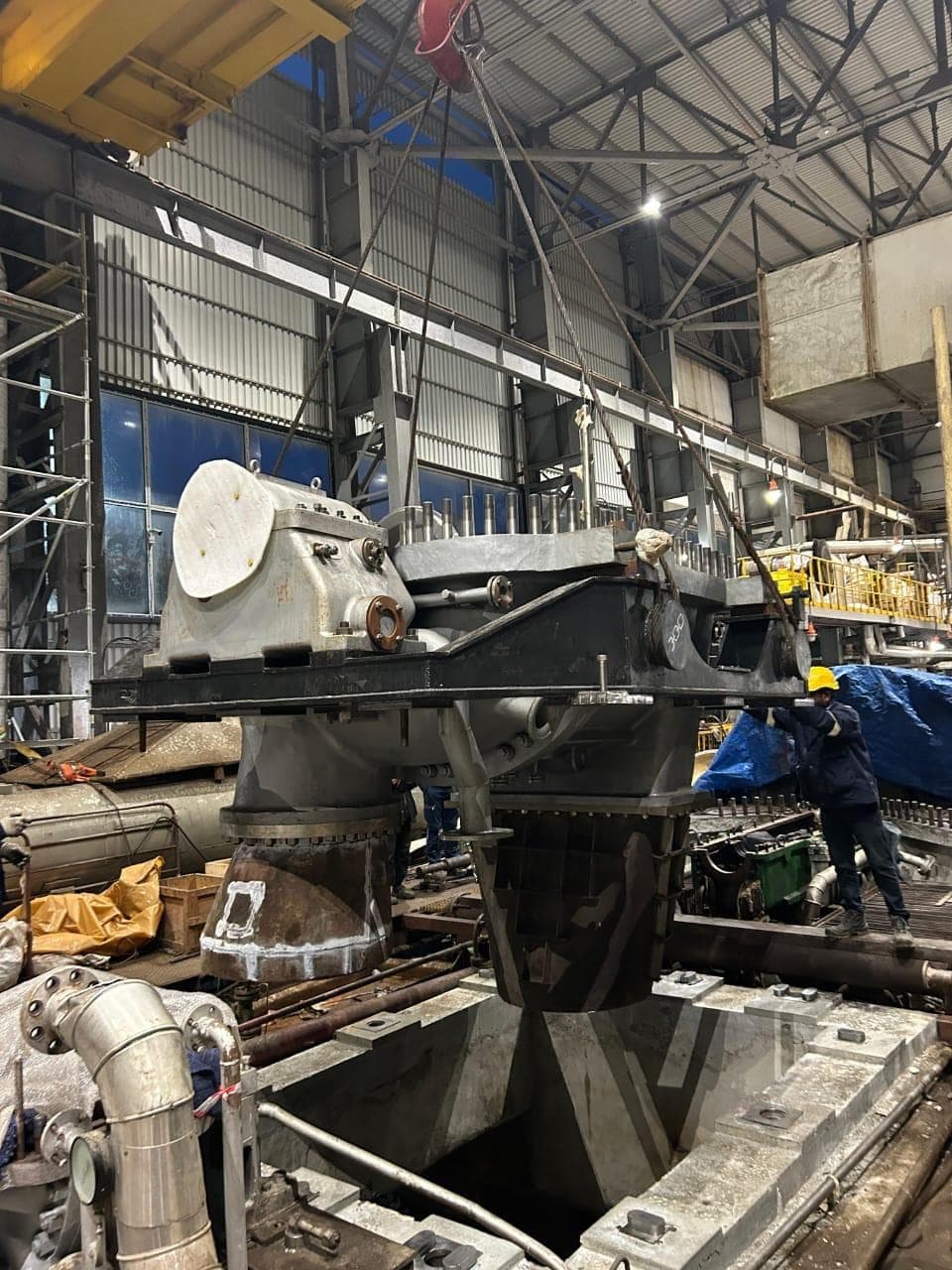 TurboDyne crew working on a machine at site
