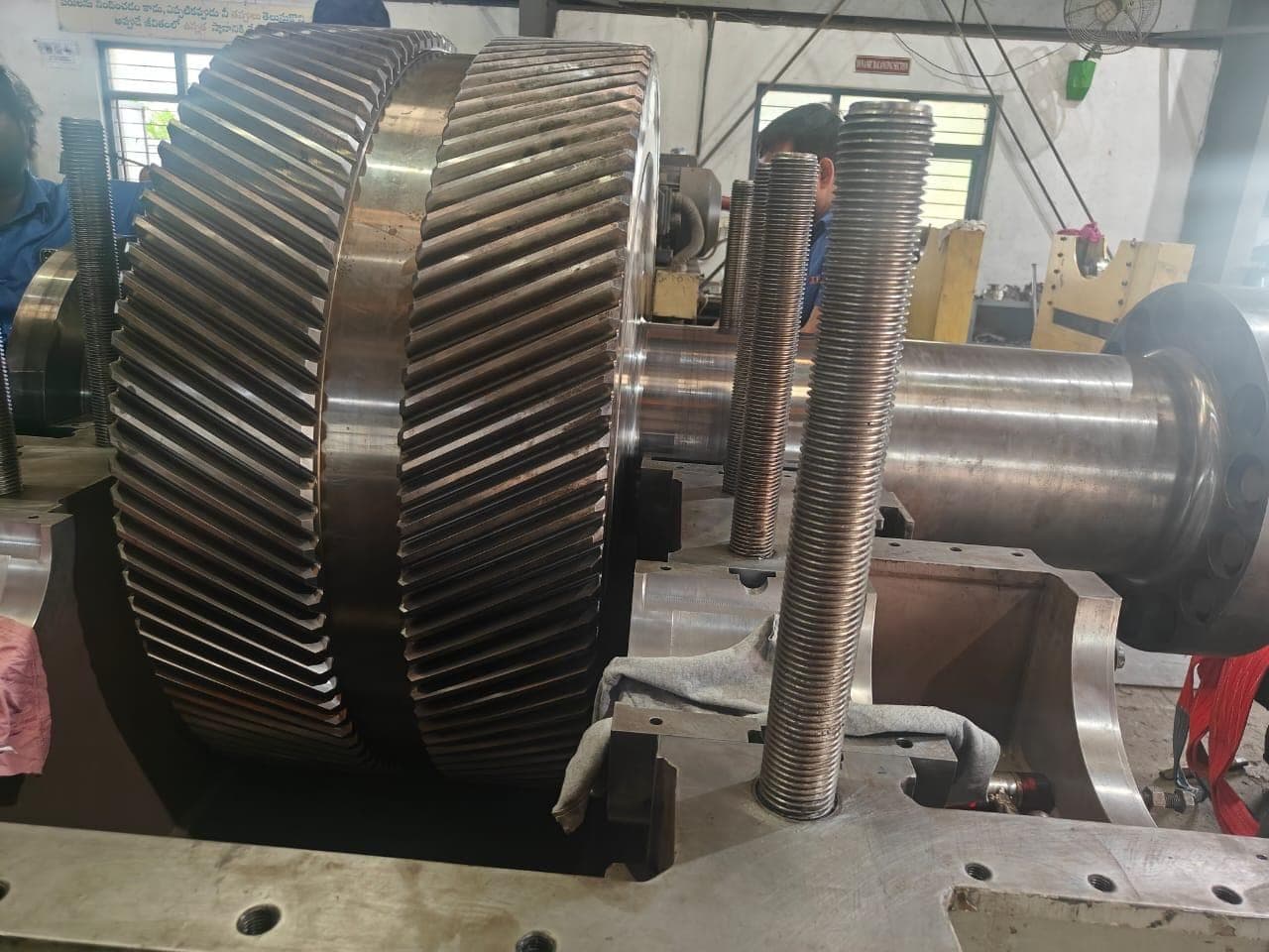 TurboDyne crew working on a machine at site