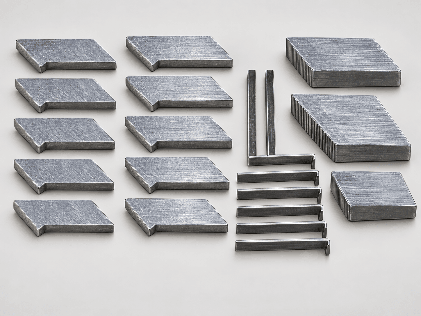 Studio photograph of L-springs for steam turbine packing rings